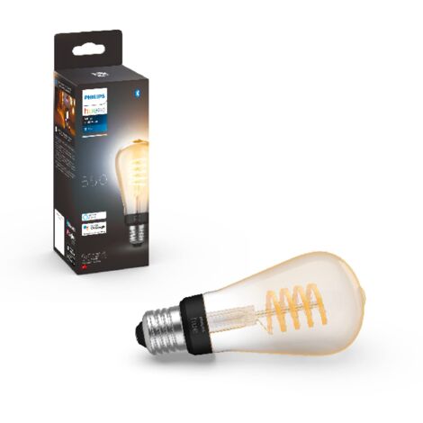 Philips Hue White Filament, Lampadina LED Smart a Filamento, Attacco E27, Luce Bianca Calda, Dimmerabile (1/5)
