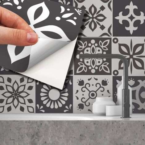 Adesivi Per Piastrelle Kiwistar Nero Lucido 30x60 Cm (25 Pezzi) – Pellicola Autoadesiva Impermeabile Per Cucina E Bagno - 4