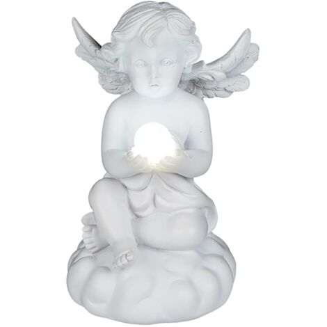 Out of the blue Angelo seduto in poliresina con sfera bianca LED (1/2)