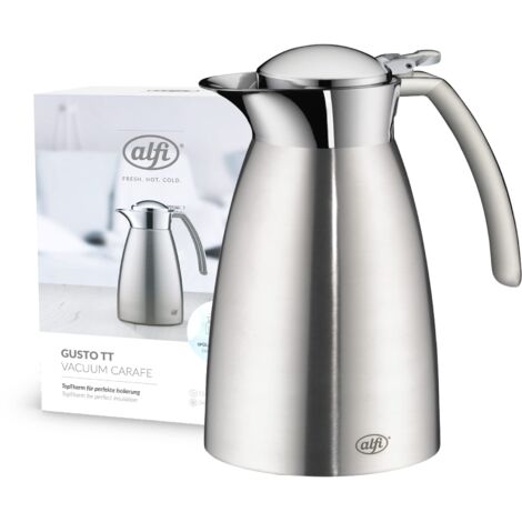 alfi GUSTO TT 0,60l, caraffa isolante in acciaio, coperchio mobile, caldo per 12 ore, freddo per 24 ore, caraffa thermos durevole, ottima caraffa da caffè, caraffa da tè, per lavastoviglie, senza BPA (1/5)