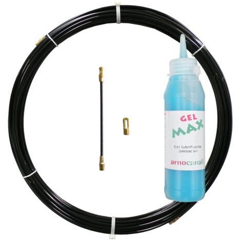 Arnocanali KITAN410 Kit Sonda Monofilare in Nylon Perlon Ø4 Mm, Lunghezza Sonda 10 Metri e Liquido Scivolante, 150 Ml