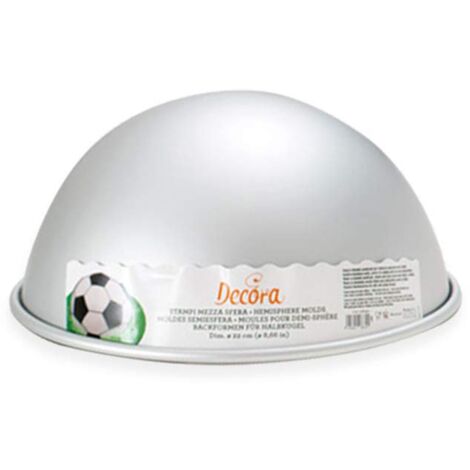 Decora 0062954 Stampo Mezza Sfera in Alluminio ANODIZZATO Ø 15 X H 7,5 CM, Argento (1/5)
