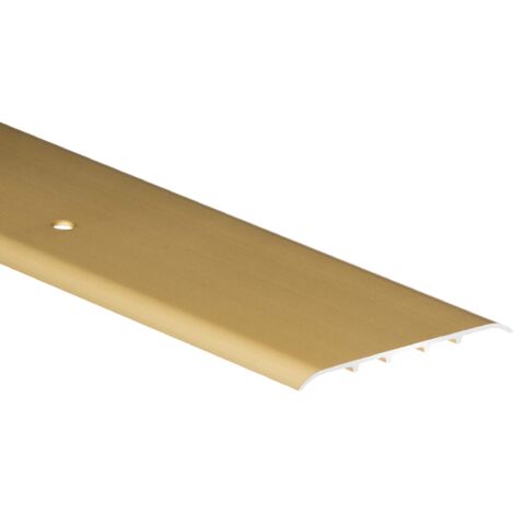 Cezar W – Listello in alluminio Lppos C23 100 per porta, listello di copertura/soglia, larghezza piana, ovale, foro 80 mm, oro