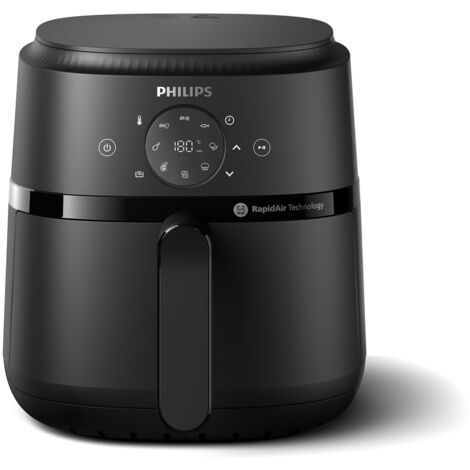 ‎PHILIPS Airfryer Serie 2000 4,2L - 1500W, Tecnologia RapidAir, Touchscreen digitale, 13 opzioni di cottura, 9 funzioni preimpostate, Fino al 90% di grassi in meno, Nero (NA229/00)