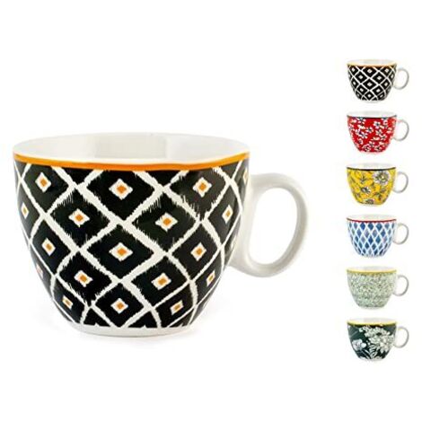 H&h set 6 tazze da t colourful in new bone china cc230 (1/4)