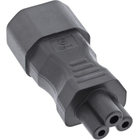 InLine 16723B - Adattatore di alimentazione IEC 60320 C14/C5, 3 poli per dispositivi freddi/notebook (1/4)
