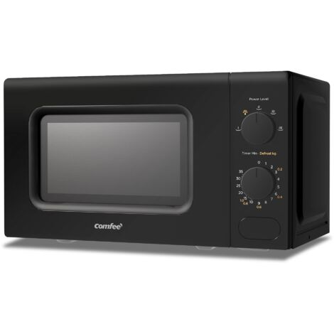 COMFEE' Forno a Microonde Nero, 20 Litri, 700 W, 5 Livelli di Potenza, Funzione di Scongelamento Rapido, Timer Manuale, Design Compatto-CM-M202CC(BK) (1/4)