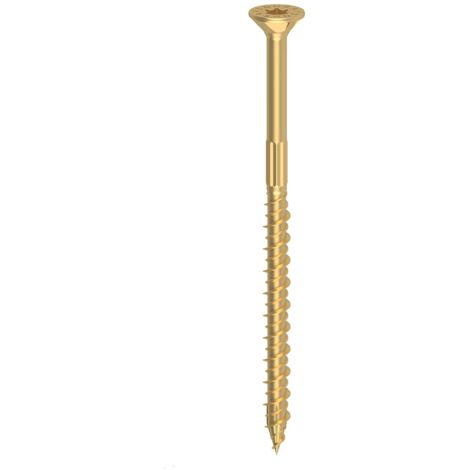 50 Viti Per Strutture Legno Testa Svasata TORX 8,0x140 Mm - Zincate Gialle