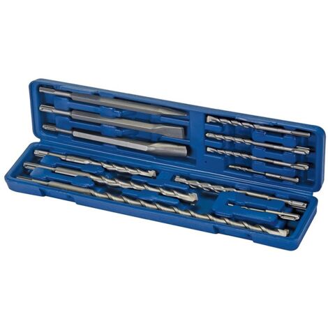 Silverline, Set di punte e punte a scalpello SDS-Plus, 12 pz. - 633750
