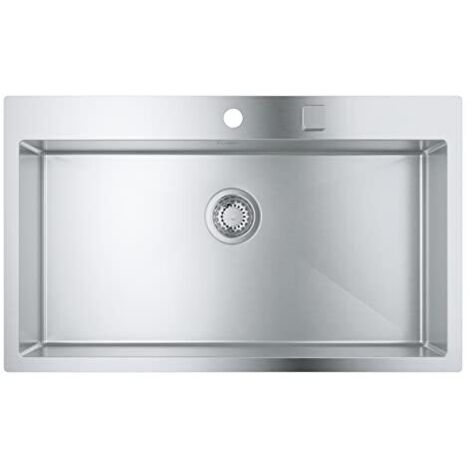 GROHE K800  1 vasca  Lavello da cucina - sopratop o filotop foro incasso: 831 x 495 mm include: piletta automatica, sifone, set di installazione  Acciaio inox  31584SD1