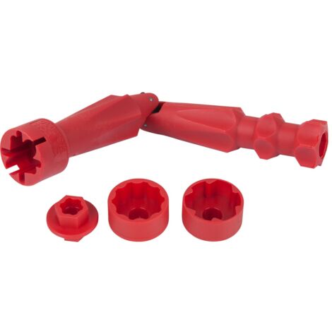 KS Tools 123.0035 Kit chiave di montaggio sede WC, 4 pz