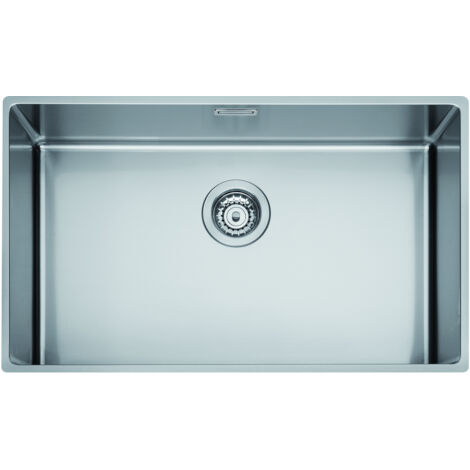 Lavello cucina Plados SL7400 in acciaio inox satinato a una vasca per installazione Sottotop