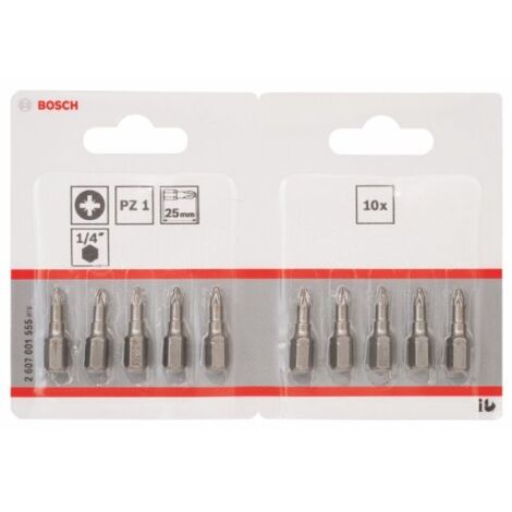 Bit per cacciavite extra duro PZ 1, 25 mm, confezione da 10 (1/3)