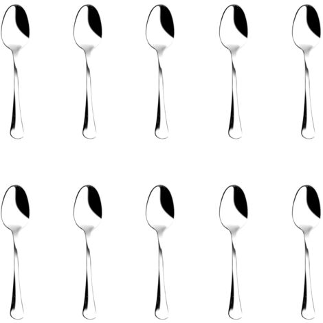 zanetti Set 12 Cucchiaini da Moka in acciaio inox 18/C, Modello Boston, acciaio lucido e resistente, confezione da 12 pezzi, made in Italy, 590610 (1/5)