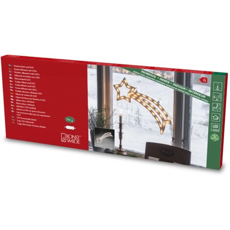 Konstsmide figura acrilica Fiocchi di neve Bianco caldo LED