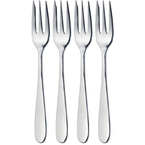 Kitchen Craft MasterClass Set di 4 Forchette da Dolce in Acciaio Inossidabile, 15 cm - Argento (1/2)