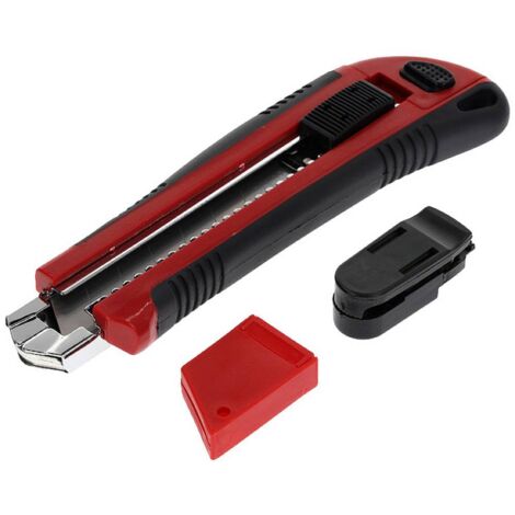 GEDORE Red Taglierino con 5 Lame di Ricambio, Taglierino 25 mm, Spezzatura Facilitata della Lama, Clip, Uso con Una Mano, Lungo 175 mm, R93200025 (1/5)