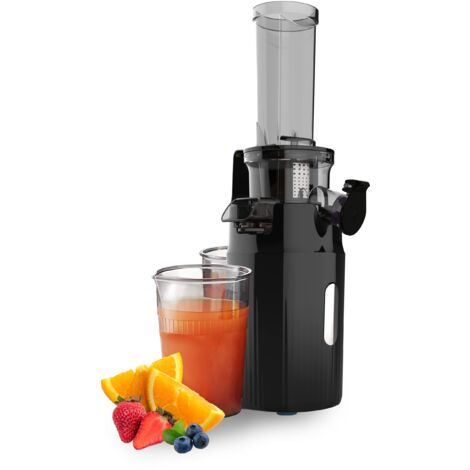 Pelamatic - Estrattore di Succo Lento Compatto  Tecnologia Spremitura a Freddo Nutrienti  Design Elegante e Salvaspazio  Funzionamento Silenzioso, Nero, Plastica