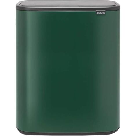 Pattumiera Da Cucina 20L A Pedale - Acciaio Inox Verde Scuro - Coperchio Silenzioso - Interno Rimovibile - Foto 8