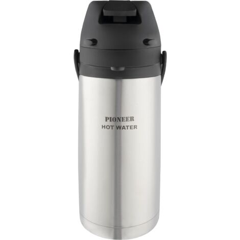 Pioneer brocca termica da 1,9 litri in acciaio inossidabile con leva, flacone a tenuta stagna per bevande calde e fredde, distributore di bevande con pompa facile con etichetta dell'acqua (1/5)