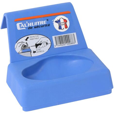 patisse 883CHC Kit apertura ostriche sicura con coltello da ostrica + Cal'Oystres MADE IN FRANCIA, Blu (1/4)