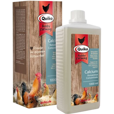 Quiko Hobby Farming Calcium Concentrate 1000ml - Per polli, quaglie e pollame - Apporto ottimale di calcio - Ideale per la fase di deposizione