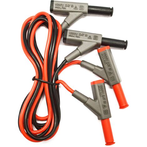 PeakTech P7025 - Cavo di collegamento isolato da 4 mm 16A - Puntali di