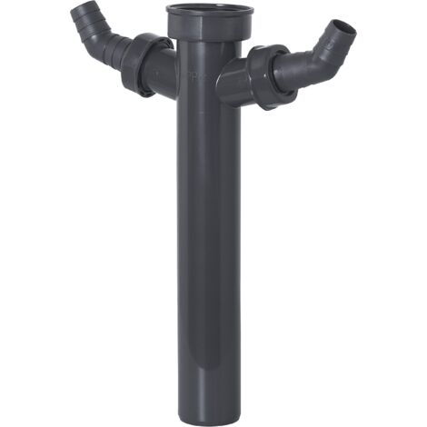 CORNAT T356204R - Tubo di regolazione, 1 1/2" x 40 mm (414), 2 connettori, installazione sanitari, riparazione ambientale, colore: Grigio (1/5)