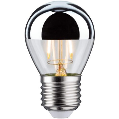 Paulmann 28664 Lampadina LED filamento a goccia 2,6 Watt lampadina testina a specchio argentato 2700 K bianco caldo E27 (1/5)