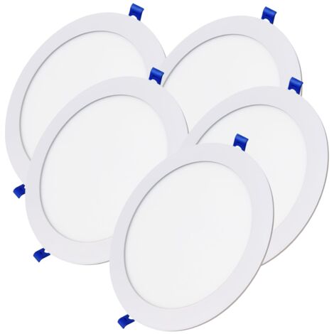 LED ATOMANT Confezione da 5 Pannello LED Downlight da Incasso Rotondo Piato 220mm 20W, Colore Bianco Neutro (4500K), 1800 Lumen, Driver incluso (1/5)