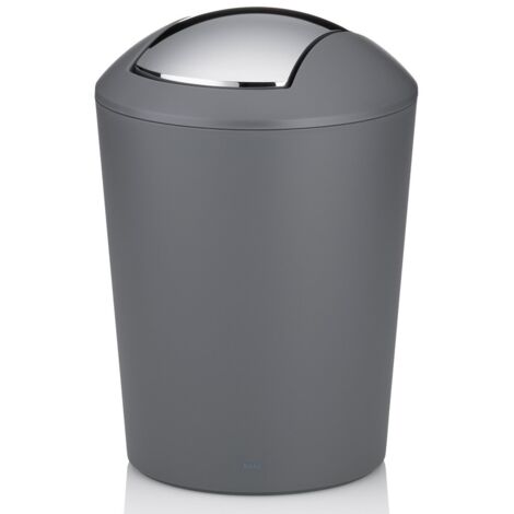 Kela 22272, Cestino con Coperchio Basculante da 1,7 l, Plastica, Marta', Grigio (1/4)