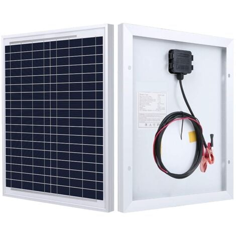 TEMPO DI SALDI Pannello Solare Fotovoltaico Monocristallino Da 20W 21V Con Pinze A Morsa