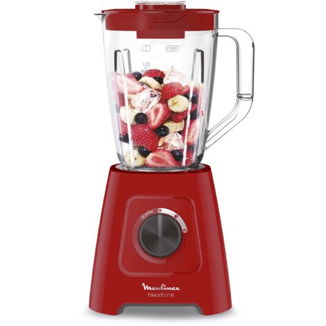 Moulinex Frullatore Blendforce, 600 W, 2 velocità+funzione Pulse, capacità totale 2 L, sistema Smart Lock, facile pulizia, raffreddamento ad aria, miscelazione continua in 3 minuti LM420510