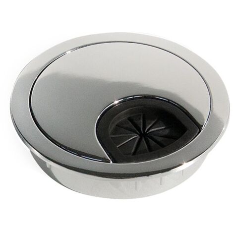 CLKE Passacavo Da Tavolo In Plastica Flessibile (4 Pezzi) Con Sega A Tazza - Diametro 60 Mm, Nero