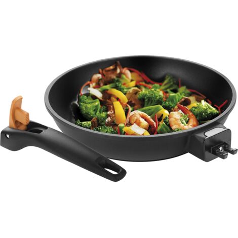 Tescoma 605058 SmartClick Wok Antiaderente Induzione Manico Removibile, 28 cm (1/4)