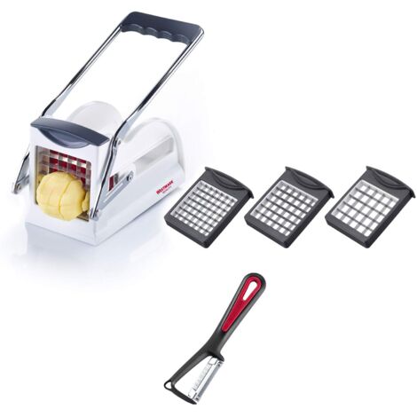 Westmark Affetta-patate, Set con pelapatate, 3 inserti per frutta e verdura, Easy Stix e pelapatate Gallant, 118022E6 (1/5)