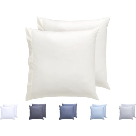 Todocama Set di 2 federe in microfibra extra morbida, ipoallergenica. Set di 2-60x60 cm Beige