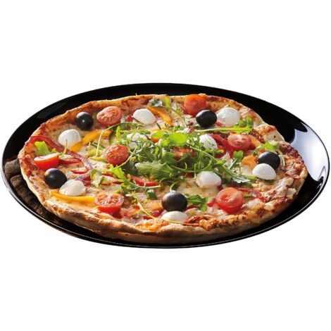 Arc 181754 Piatto Opale Pizza Friends Time, Nero, 32 cm (1/3)