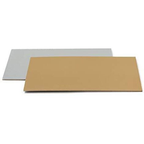 Decora 0932516 - Sottotorta rettangolare accoppiato, Oro/Argento, 35 x 45 x 0.15 cm (1/3)