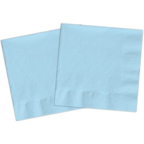 Tovaglioli carta FSC compostabili (33x33cm, doppio velo), 20 pezzi, azzurro pastello (1/2)