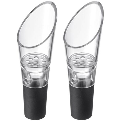 Westmark Simo beccucci per travasare – versatore per vino di alta qualità con ventilazione, accessorio adatto a molte bottiglie di vino, chiusura affidabile – plastica, acciaio inox, 2 pz. (1/4)