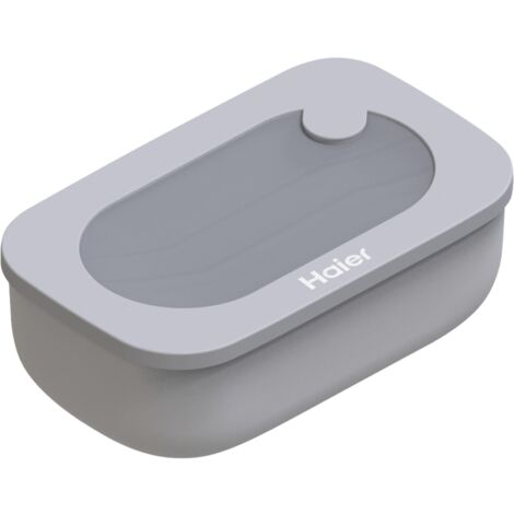 Haier HAGSG4080 Lunch Box Ermetica con Contenitore Interno, Lavabile in Lavastoviglie, Utilizzabile in Frigorifero, Freezer e Microonde, 12,2x12,2x6,8 cm, by Guzzini (1/4)
