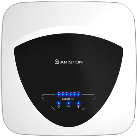 Ariston Andris Elite Wifi - Scaldabagno Elettrico 15 Litri U/5 EU Istantaneo Sopralavello 36x34x36 - Boiler Elettrico con Pacchetto ABS per Risparmio Energetico e Sicurezza, 1200W, Classe Energetica A
