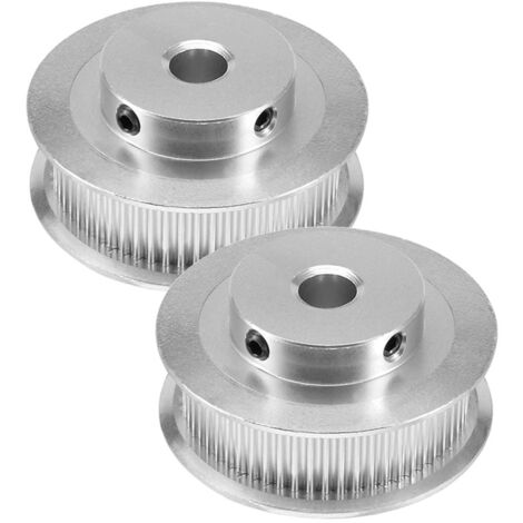 Synchroon Wiel, 2 Set Synchroon Wiel Aluminium Distributieriemschijf met 2 Stuks Lengte 200 Mm Breedte 6 Mm Riem, Tandriemschijven (Boring van 5 mm / 0,2 inch