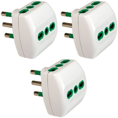 FANTON Adapter 82180 - Triple Steckdose, 16 A, Weiß