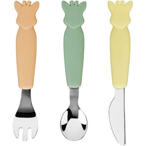 Set di 3 posate in silicone, motivo: Sophie la giraffa (1/2)