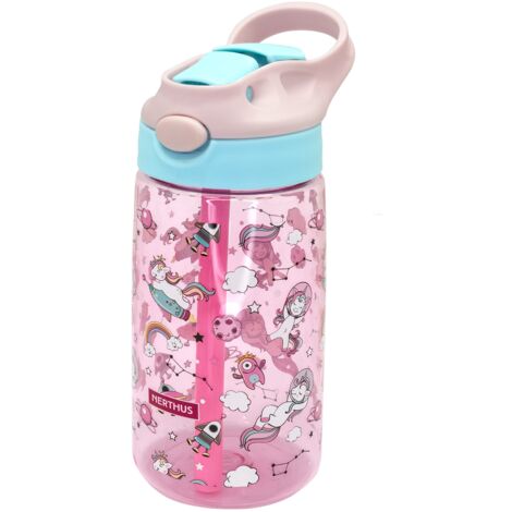 NERTHUS FIH 917 Bottiglia per bambini riutilizzabile senza BPA con beccuccio pieghevole, ergonomica, resistente, durevole, leggera (1/3)