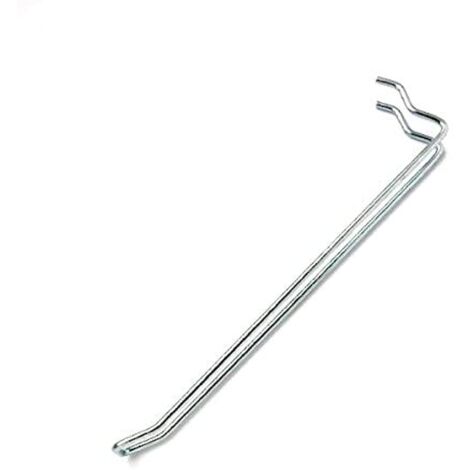 Merriway BH01903 Gancio a Occhiello per Pannello Forato, Bianco, 100 mm, Set di 10 Pezzi (1/2)