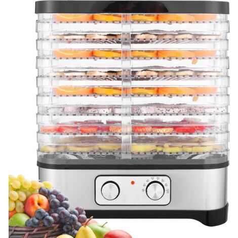 Essiccatore alimentare, Essiccatore frutta e verdura, Temperatura Regolabile da 35-70℃, Essiccatori per alimenti, 8 Pallet, 400W (1/5)