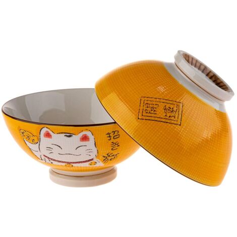 lachineuse Laguiole - Set di 2 ciotole per zuppa o per ramen, giallo (1/4)